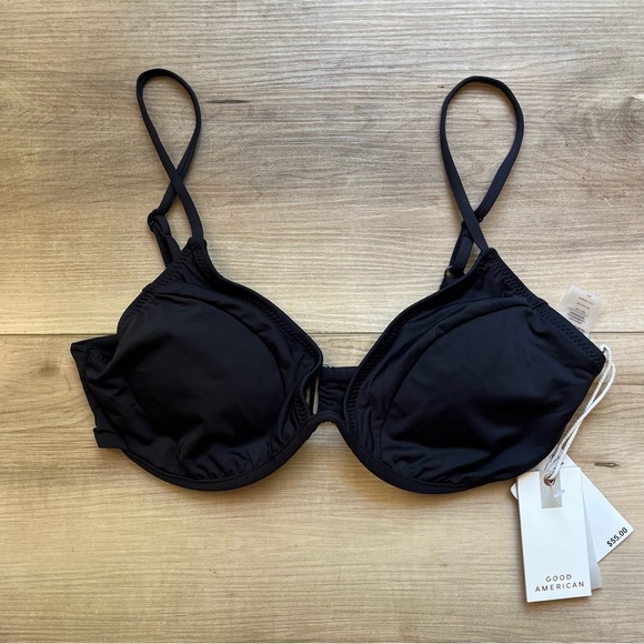 Good American Showoff Curve Underwire Bikini Top black size 2 - Picture 5 of 7